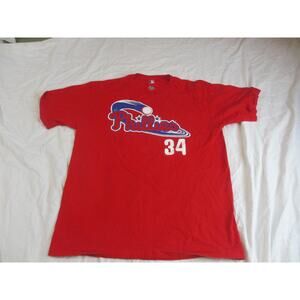 Majestic Roy Halladay #34 Philadelphia Phillies T-shirt Red Large